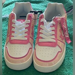 Barbie Pink and White Floral Sneakers